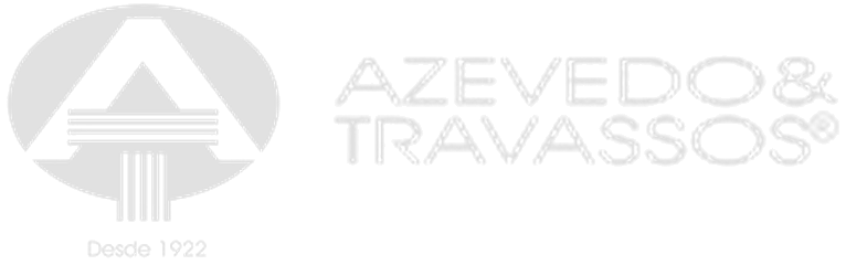 Logotipo de Azevedo & Travassos em tom de cinza