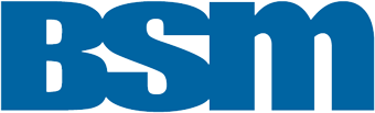 Logotipo de BSM Engenharia em tom de cinza