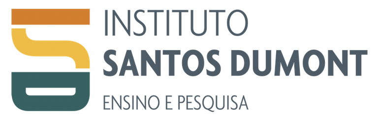Logotipo de Instituto Santos Dumont em tom de cinza