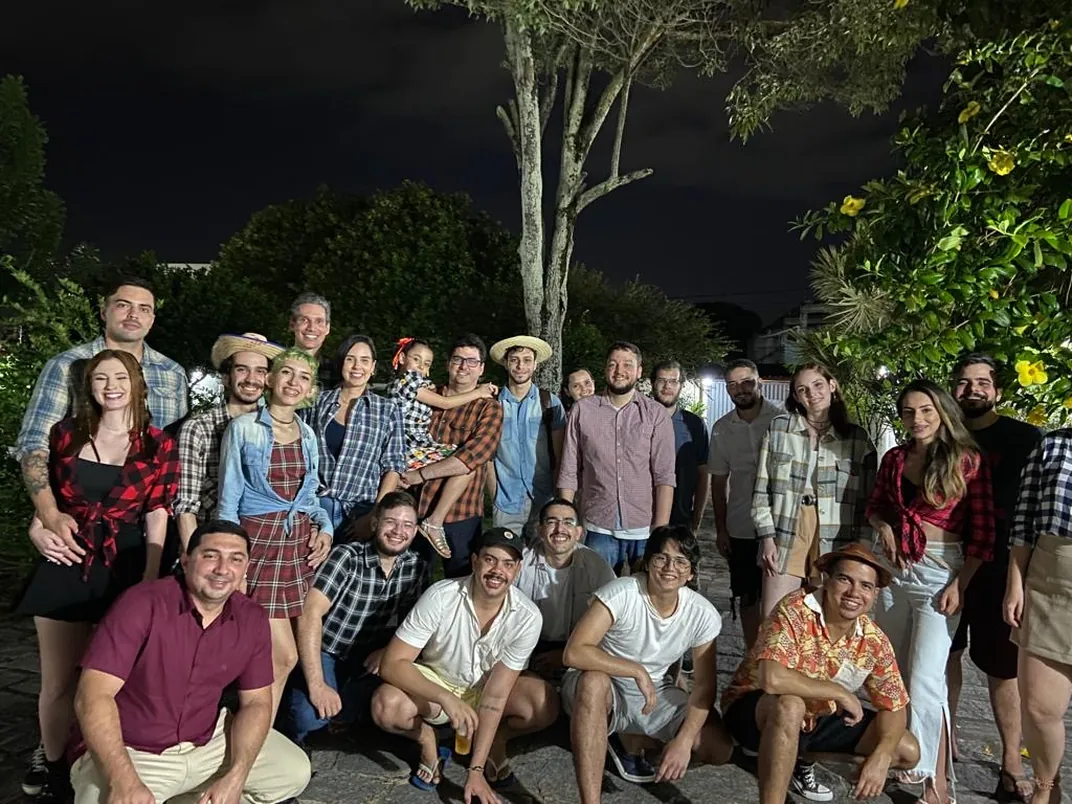 Equipe da Strategi na festa junina da empresa
